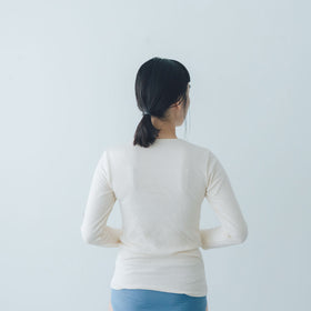 くらすこと 体調整うあったか長袖インナー organic cotton