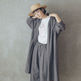 くらすこと リネンコットンのローブコート