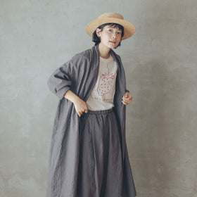 くらすこと リネンコットンのローブコート