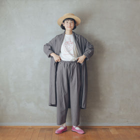 くらすこと リネンコットンのローブコート
