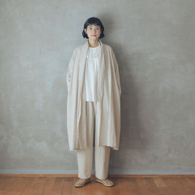 くらすこと リネンコットンのローブコート