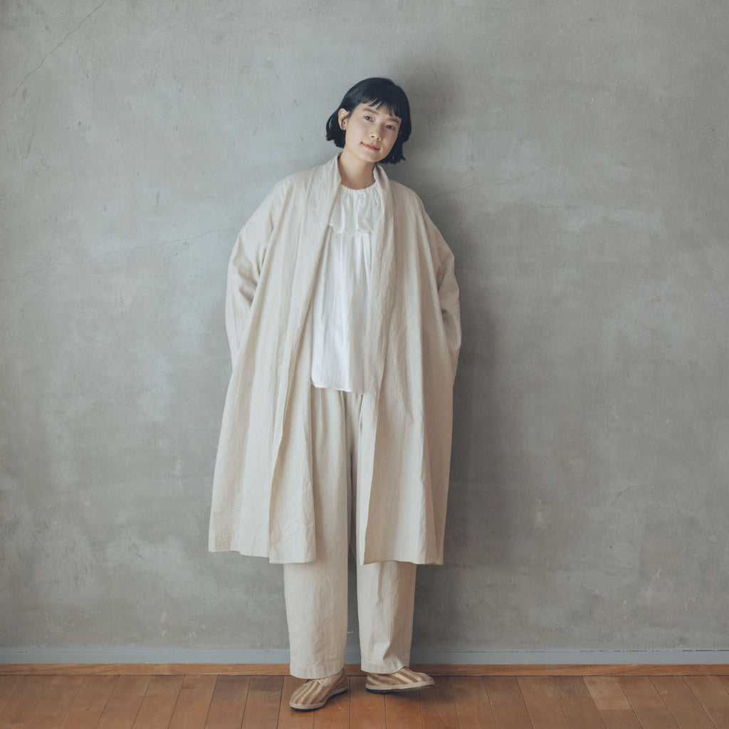 くらすこと リネンコットンのローブコート