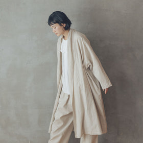 くらすこと リネンコットンのローブコート