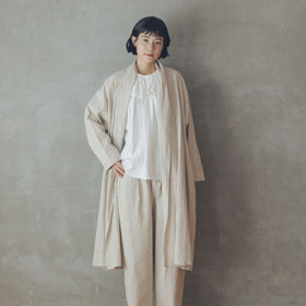 くらすこと リネンコットンのローブコート