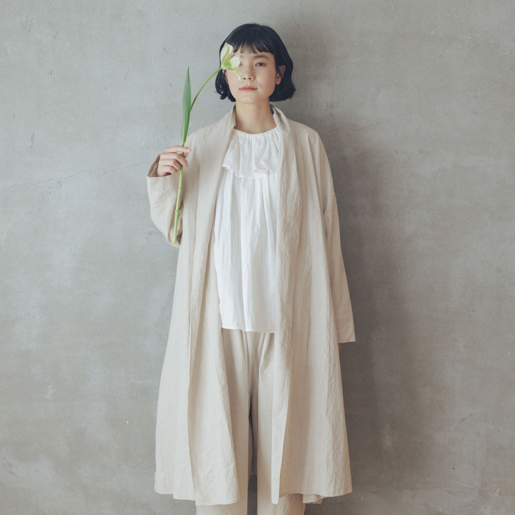 くらすこと リネンコットンのローブコート