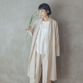 くらすこと リネンコットンのローブコート