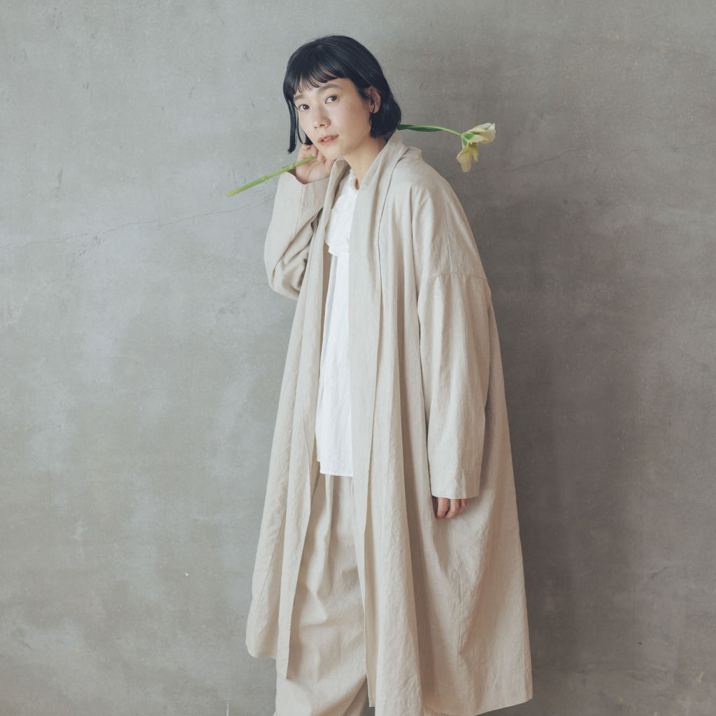 くらすこと リネンコットンのローブコート