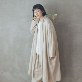 くらすこと リネンコットンのローブコート