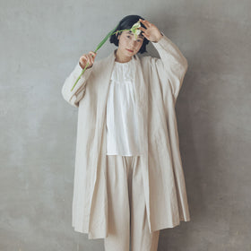 くらすこと リネンコットンのローブコート