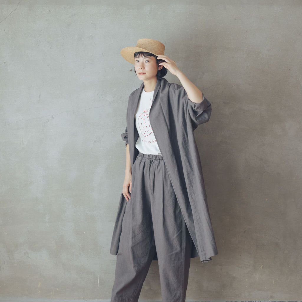 くらすこと リネンコットンのローブコート