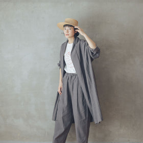 くらすこと リネンコットンのローブコート