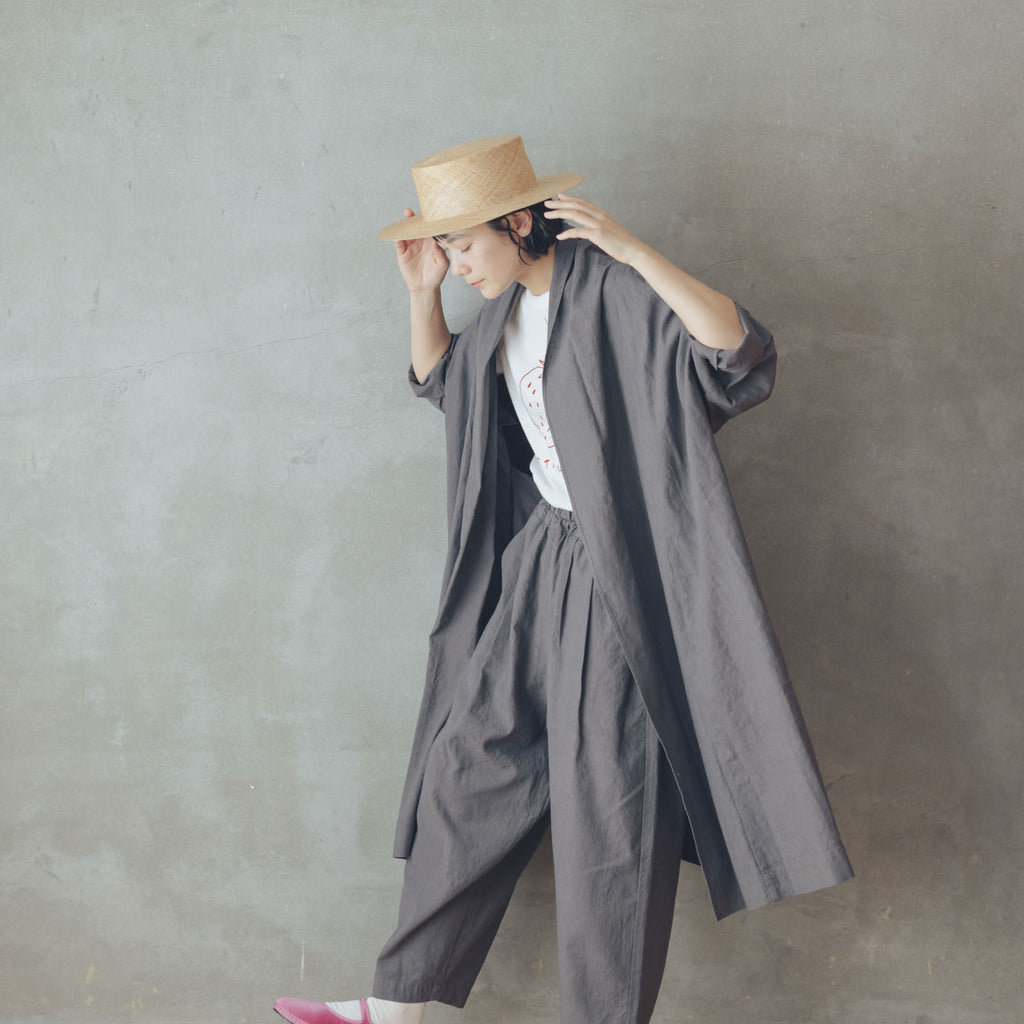 くらすこと リネンコットンのローブコート