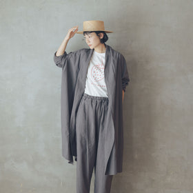 くらすこと リネンコットンのローブコート