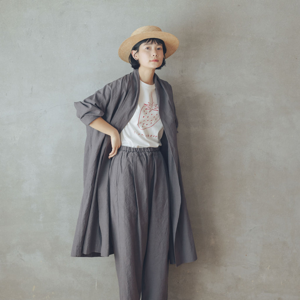 くらすこと リネンコットンのローブコート