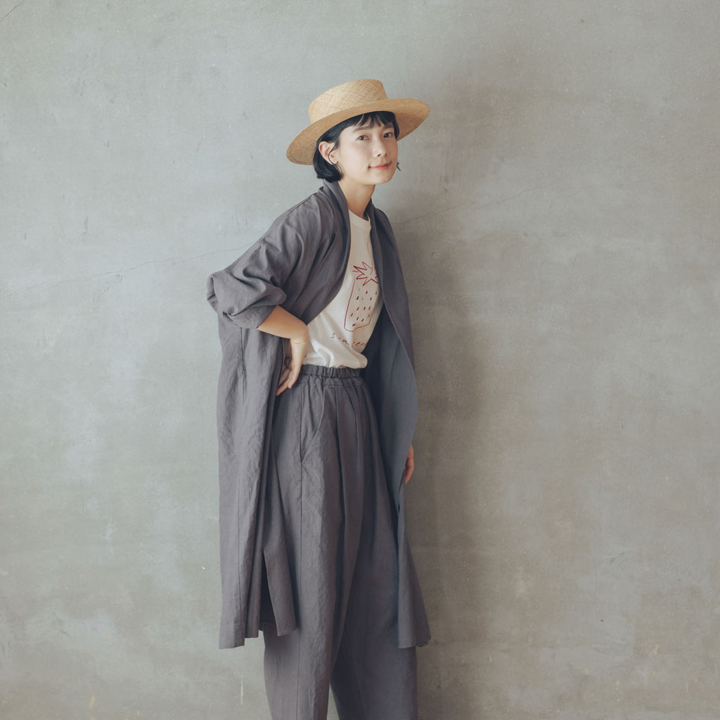 くらすこと リネンコットンのローブコート