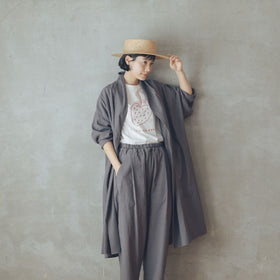 くらすこと リネンコットンのローブコート