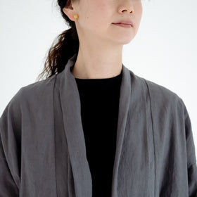 くらすこと リネンコットンのローブコート