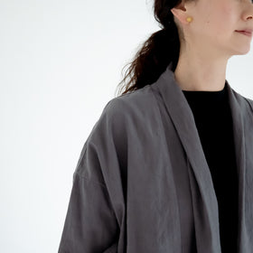 くらすこと リネンコットンのローブコート