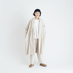くらすこと リネンコットンのローブコート