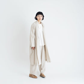 くらすこと リネンコットンのローブコート