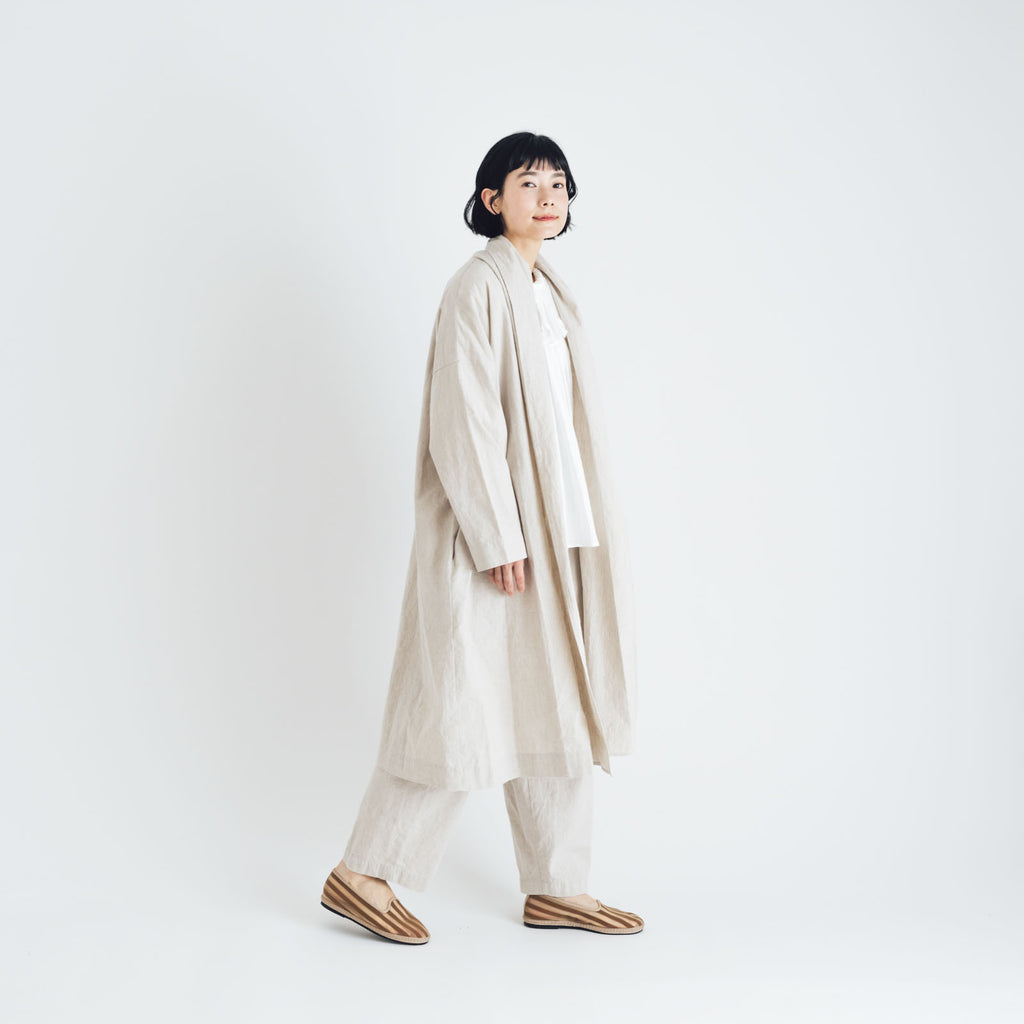 くらすこと リネンコットンのローブコート