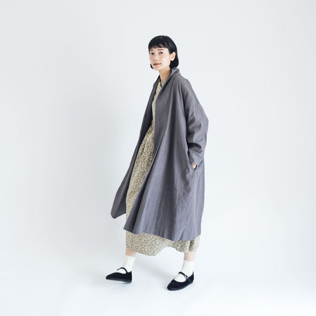 くらすこと リネンコットンのローブコート