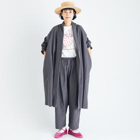 くらすこと リネンコットンのローブコート