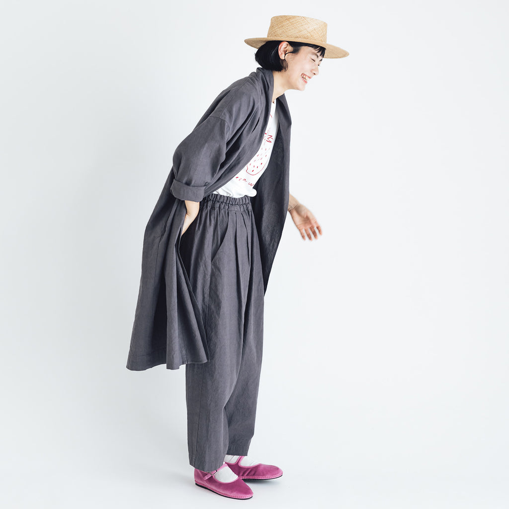 くらすこと リネンコットンのローブコート