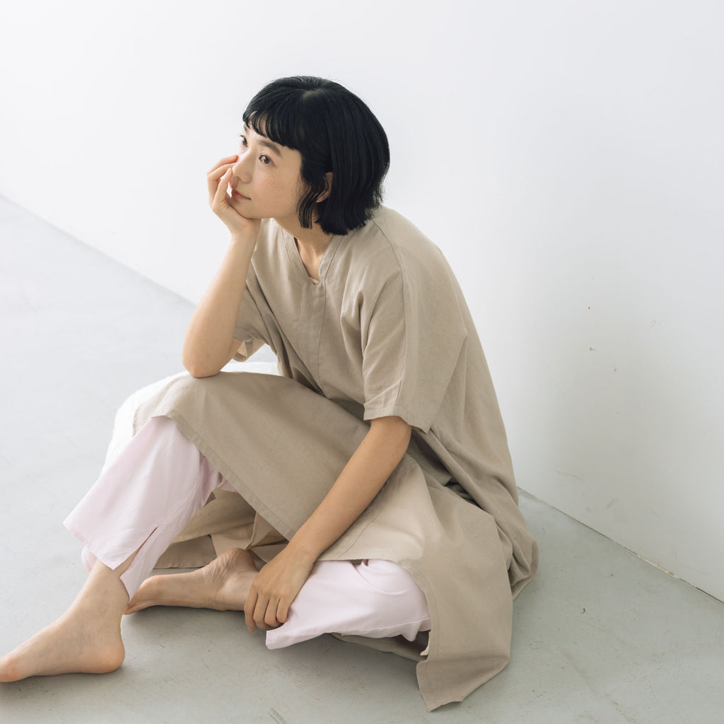 くらすこと 涼しくて1枚で決まる、リネンコットンワンピース