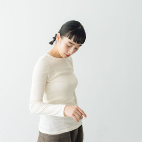 「くらすことの日常生活着」コットンクルーネックカットソー