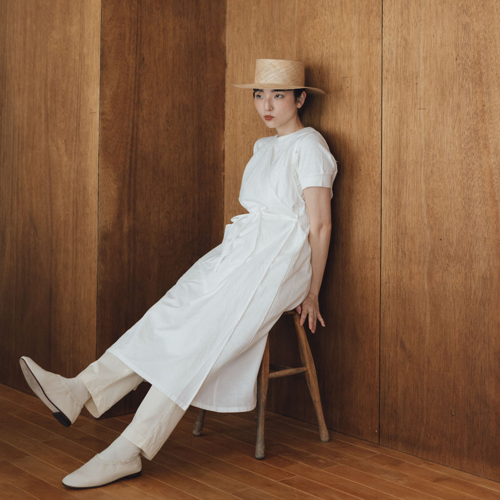 「くらすことの日常生活着」カシュクールエプロン