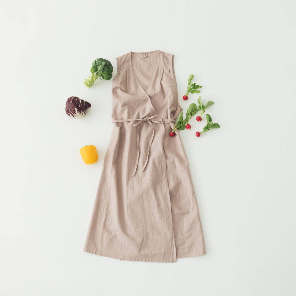 「くらすことの日常生活着」カシュクールエプロン