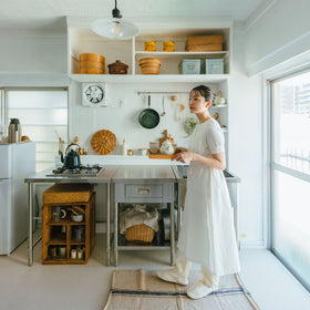 「くらすことの日常生活着」カシュクールエプロン