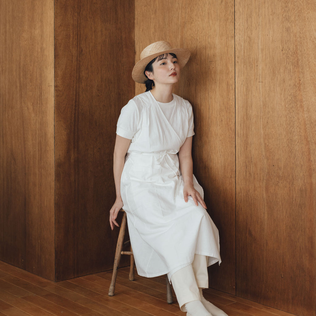 「くらすことの日常生活着」カシュクールエプロン