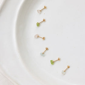 くらすこと わたしのお守り 天然石のひと粒ピアス