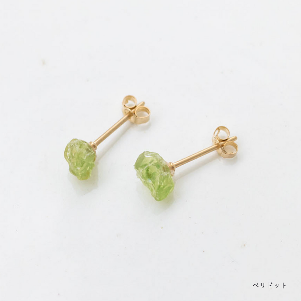 くらすこと わたしのお守り 天然石のひと粒ピアス