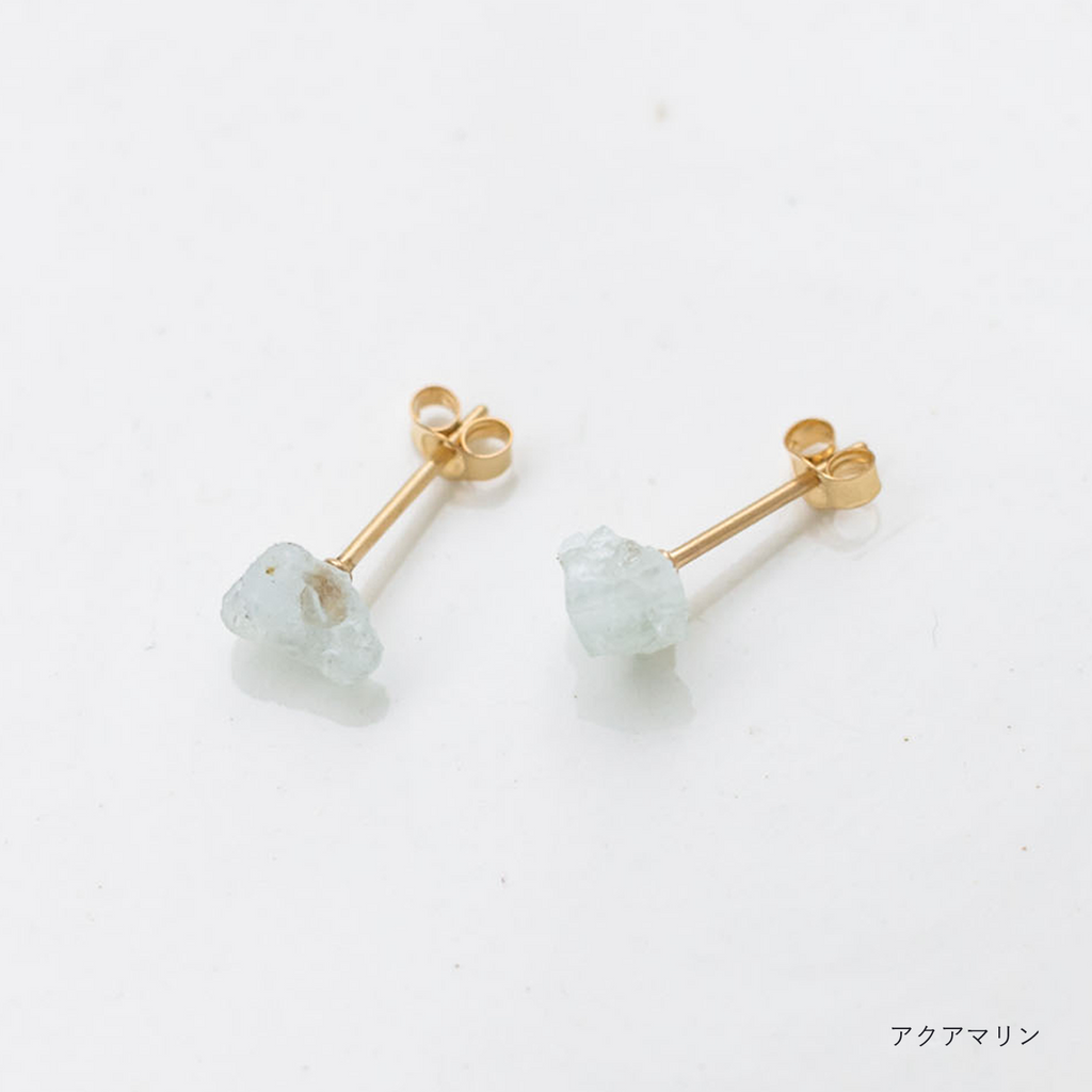 くらすこと わたしのお守り 天然石のひと粒ピアス