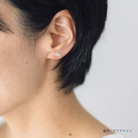 くらすこと わたしのお守り 天然石のひと粒ピアス