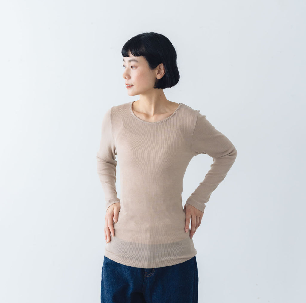 くらすこと しっとりなめらか、メリノウール100%長袖インナー
