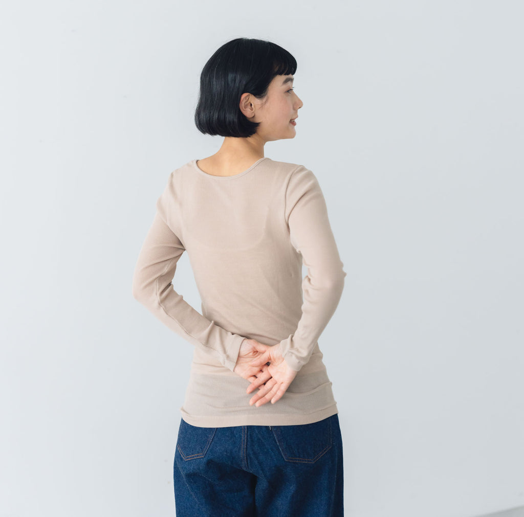 くらすこと しっとりなめらか、メリノウール100%長袖インナー