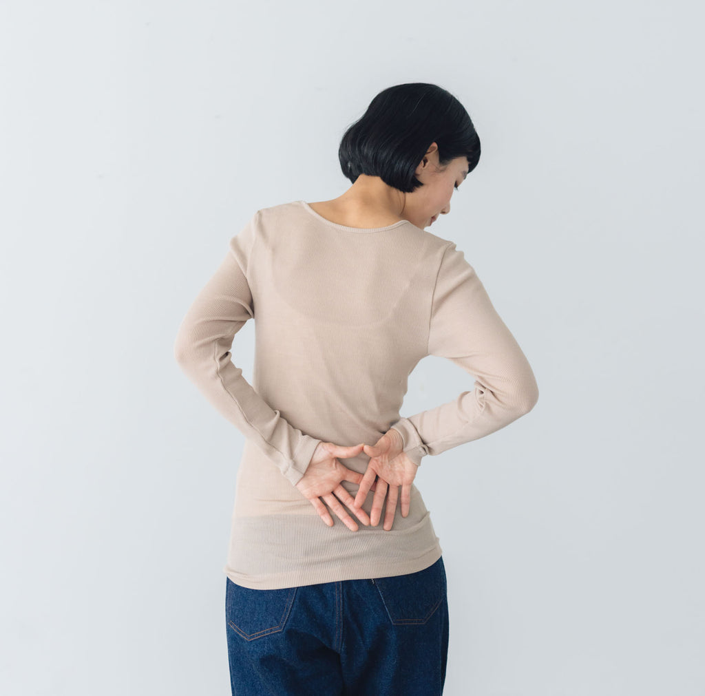 くらすこと しっとりなめらか、メリノウール100%長袖インナー