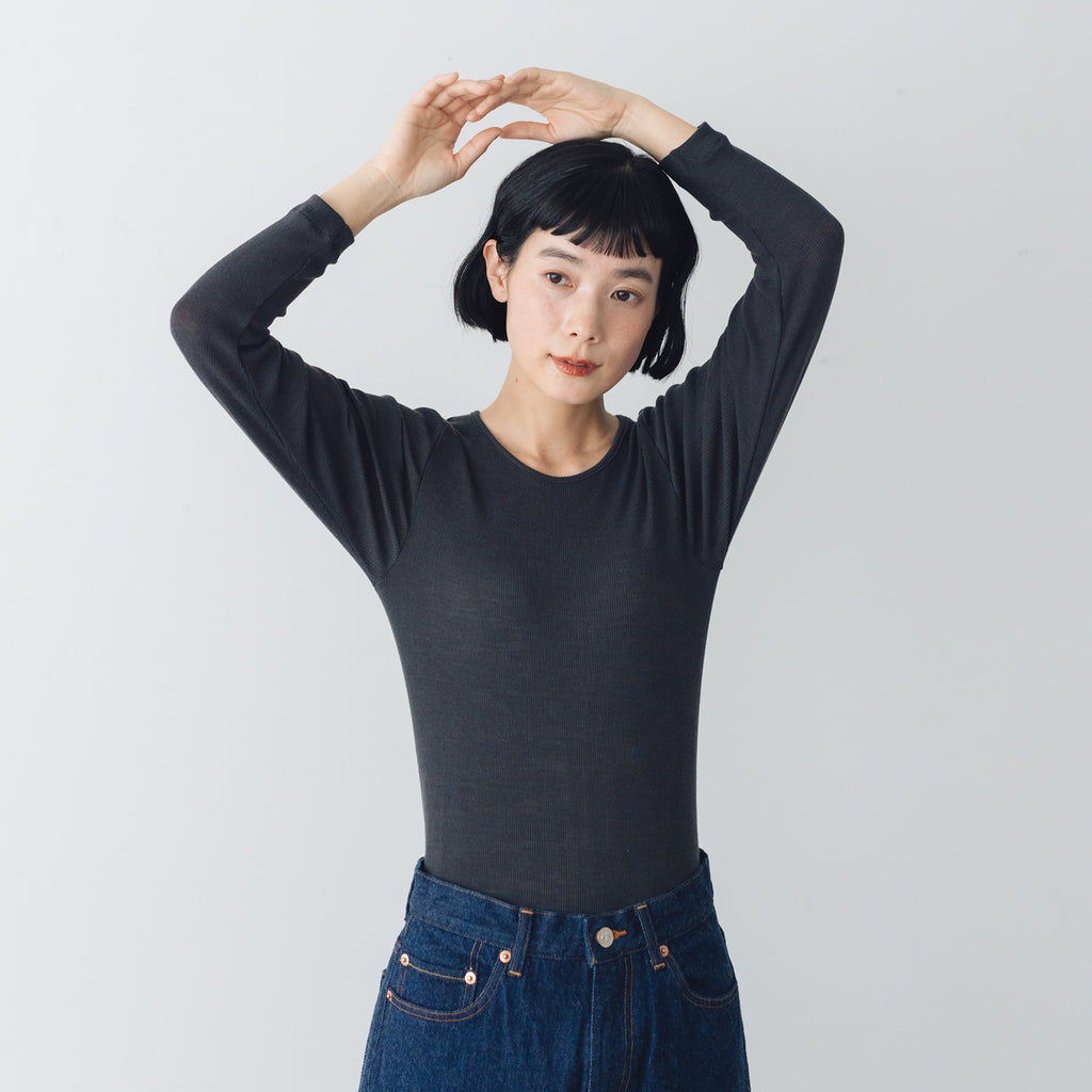 くらすこと しっとりなめらか、メリノウール100%長袖インナー