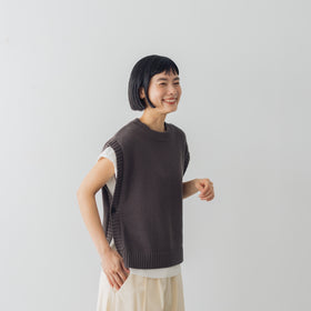 くらすこと コットンニットベスト