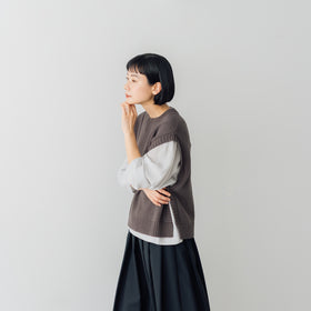 くらすこと コットンニットベスト