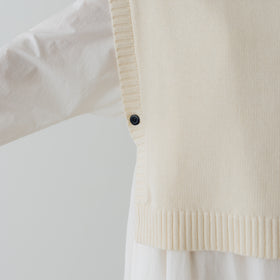 くらすこと コットンニットベスト