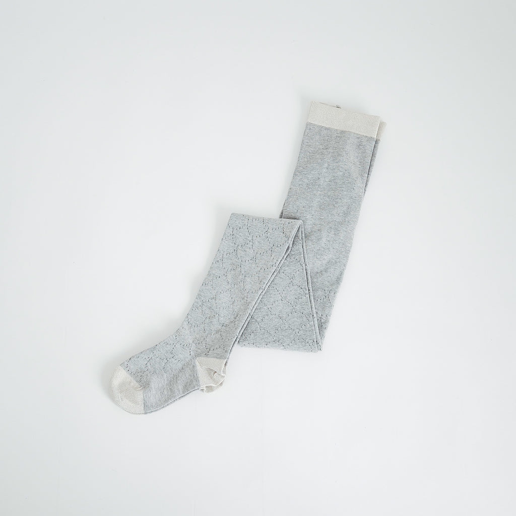 KURI BOTELLA ポワソンコットンタイツ ライトグレー