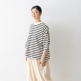 Laboratory ドルマンスリーブデラヴェボーダーTシャツ