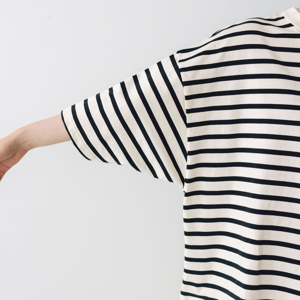 Laboratory ドルマンスリーブデラヴェボーダーTシャツ