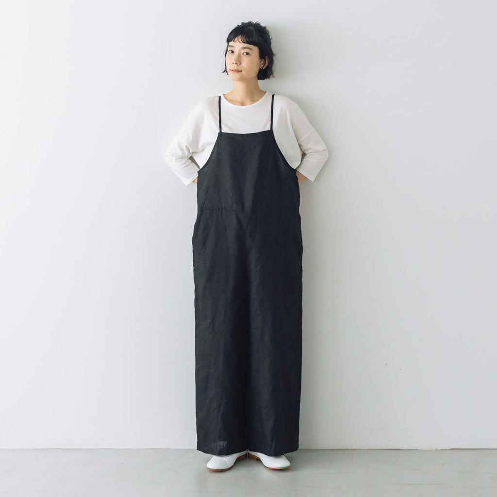 fog linen work マリ サロペット ブラック