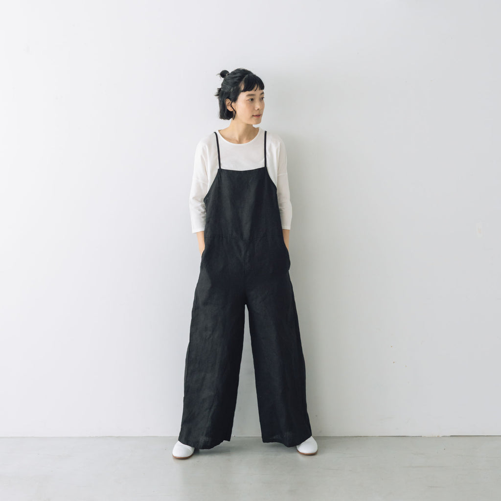 fog linen work マリ サロペット ブラック